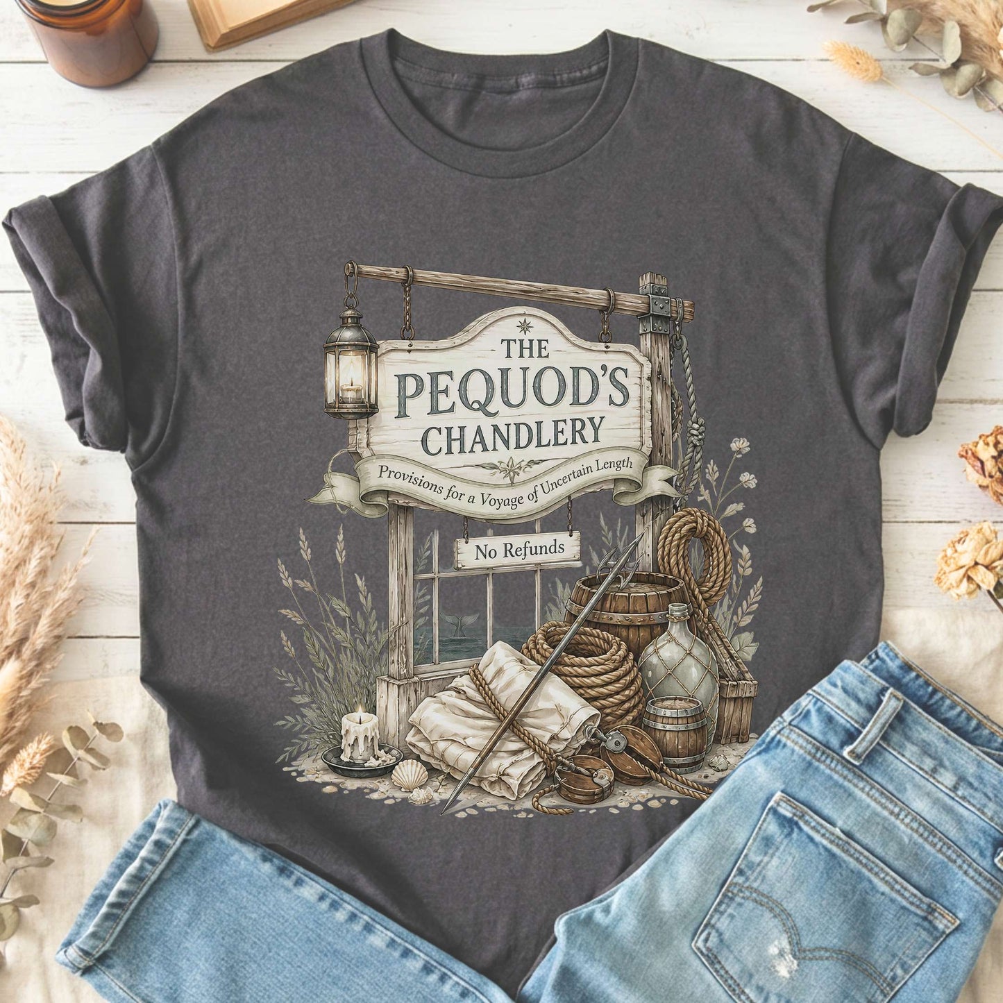 The Pequod's Chandlery Moby-Dick Literary T-Shirt