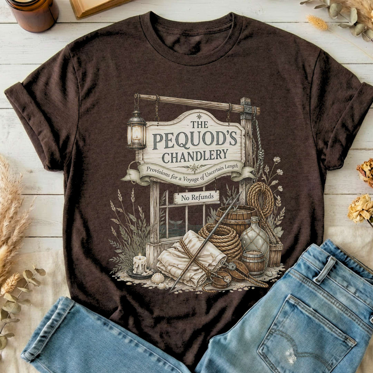 The Pequod's Chandlery Moby-Dick Literary T-Shirt