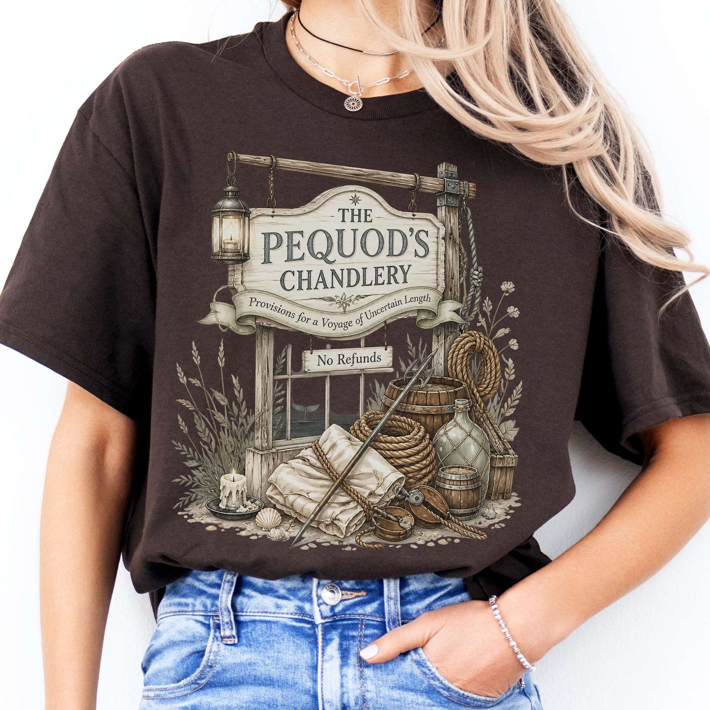 The Pequod's Chandlery Moby-Dick Literary T-Shirt