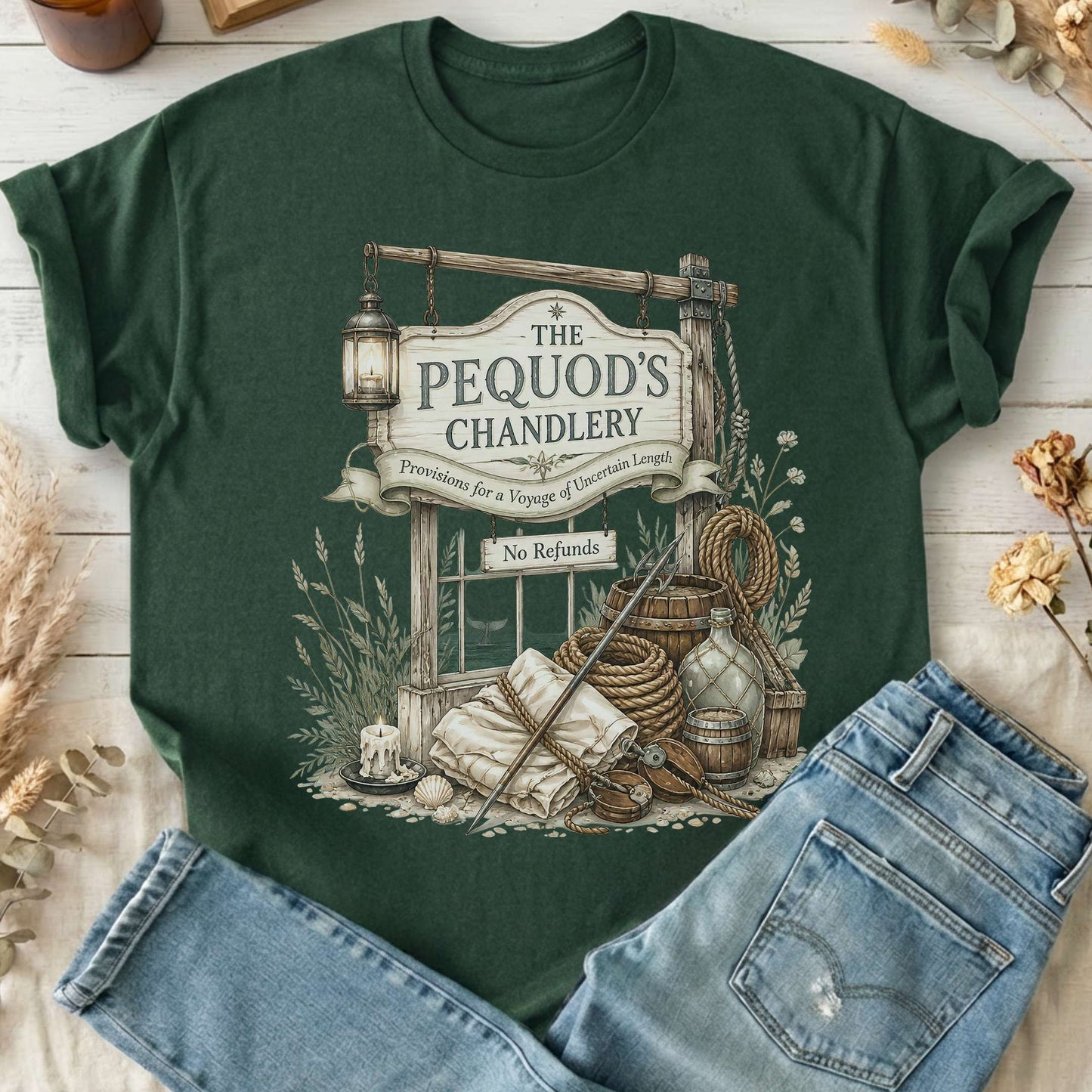 The Pequod's Chandlery Moby-Dick Literary T-Shirt