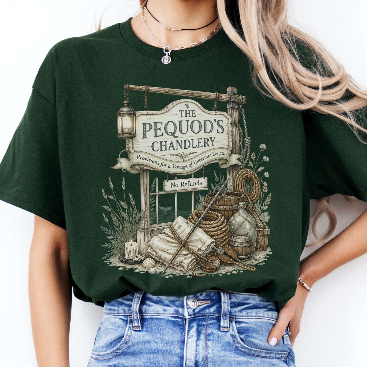 The Pequod's Chandlery Moby-Dick Literary T-Shirt