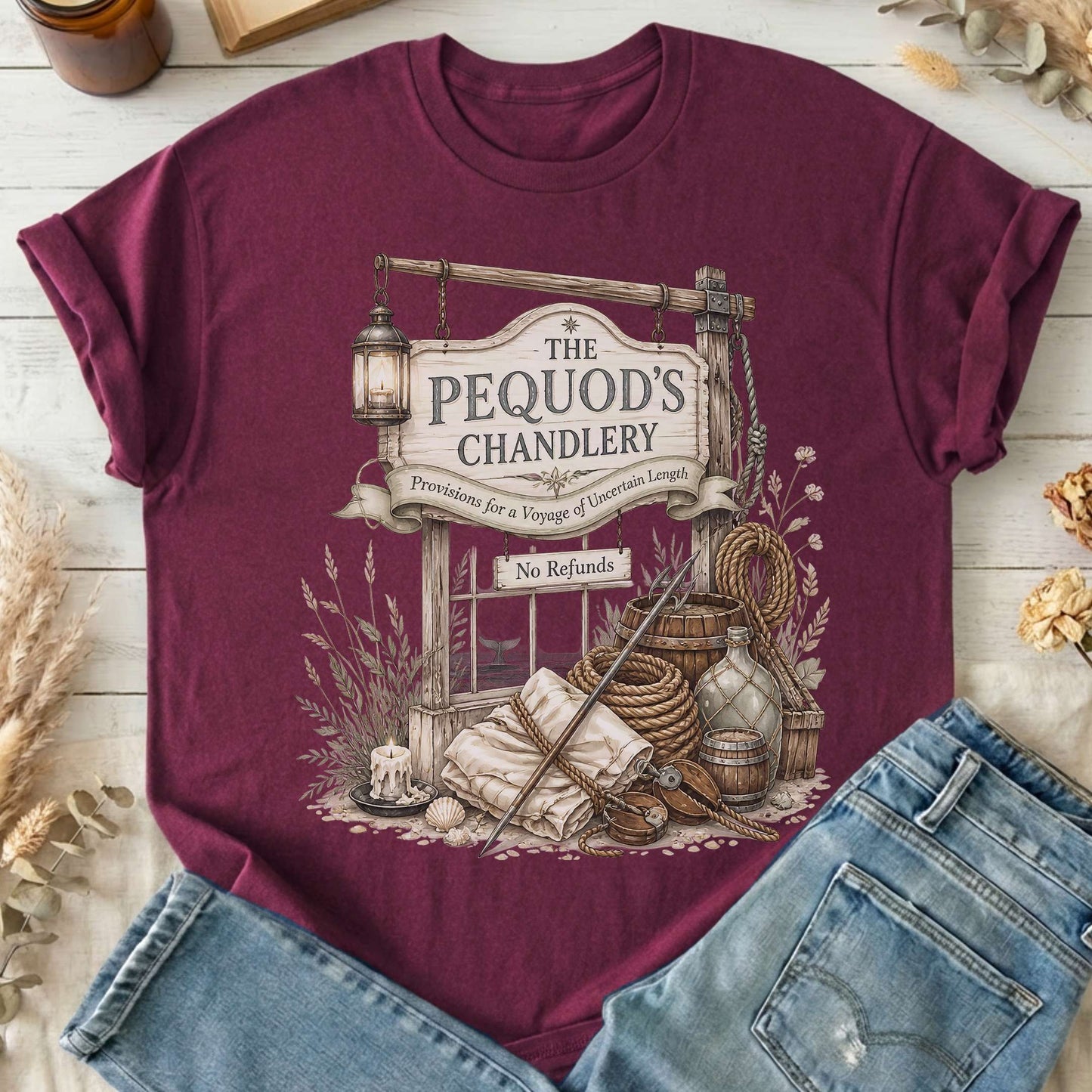 The Pequod's Chandlery Moby-Dick Literary T-Shirt
