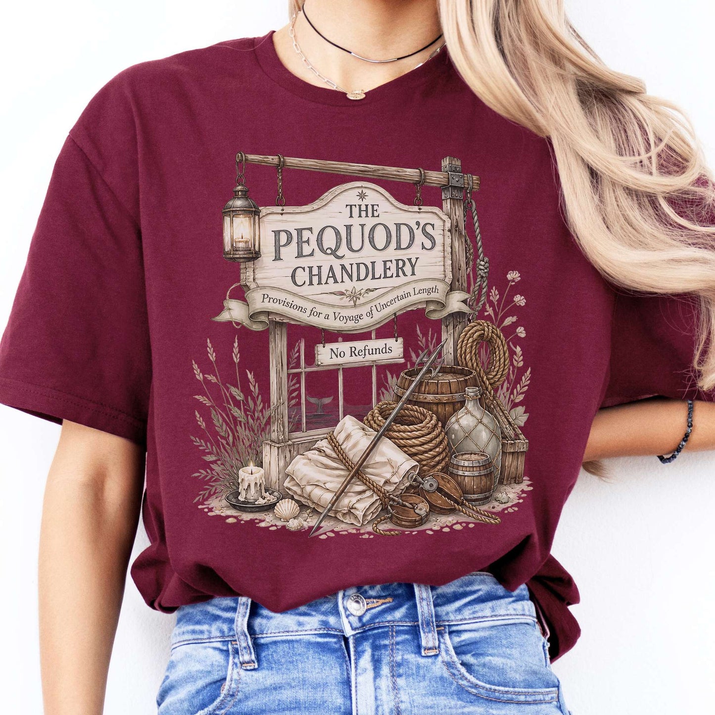 The Pequod's Chandlery Moby-Dick Literary T-Shirt