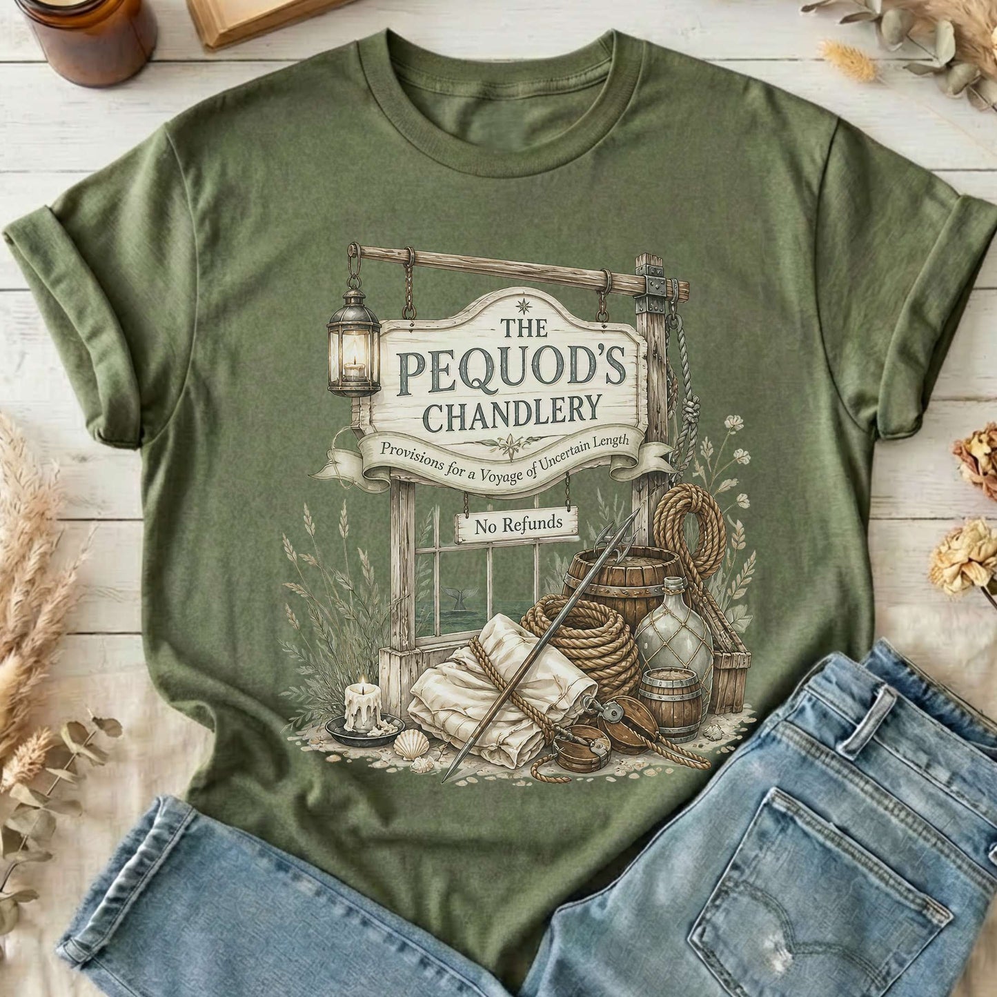 The Pequod's Chandlery Moby-Dick Literary T-Shirt
