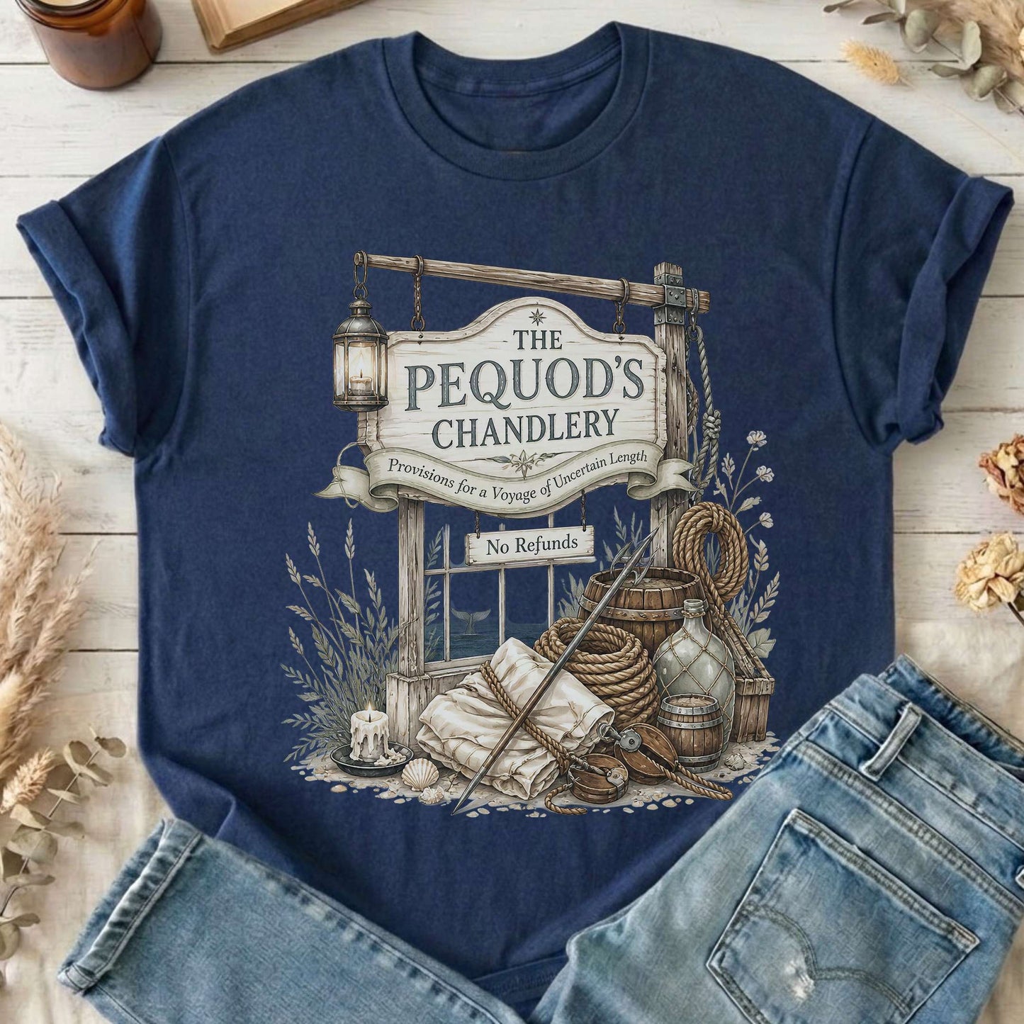 The Pequod's Chandlery Moby-Dick Literary T-Shirt