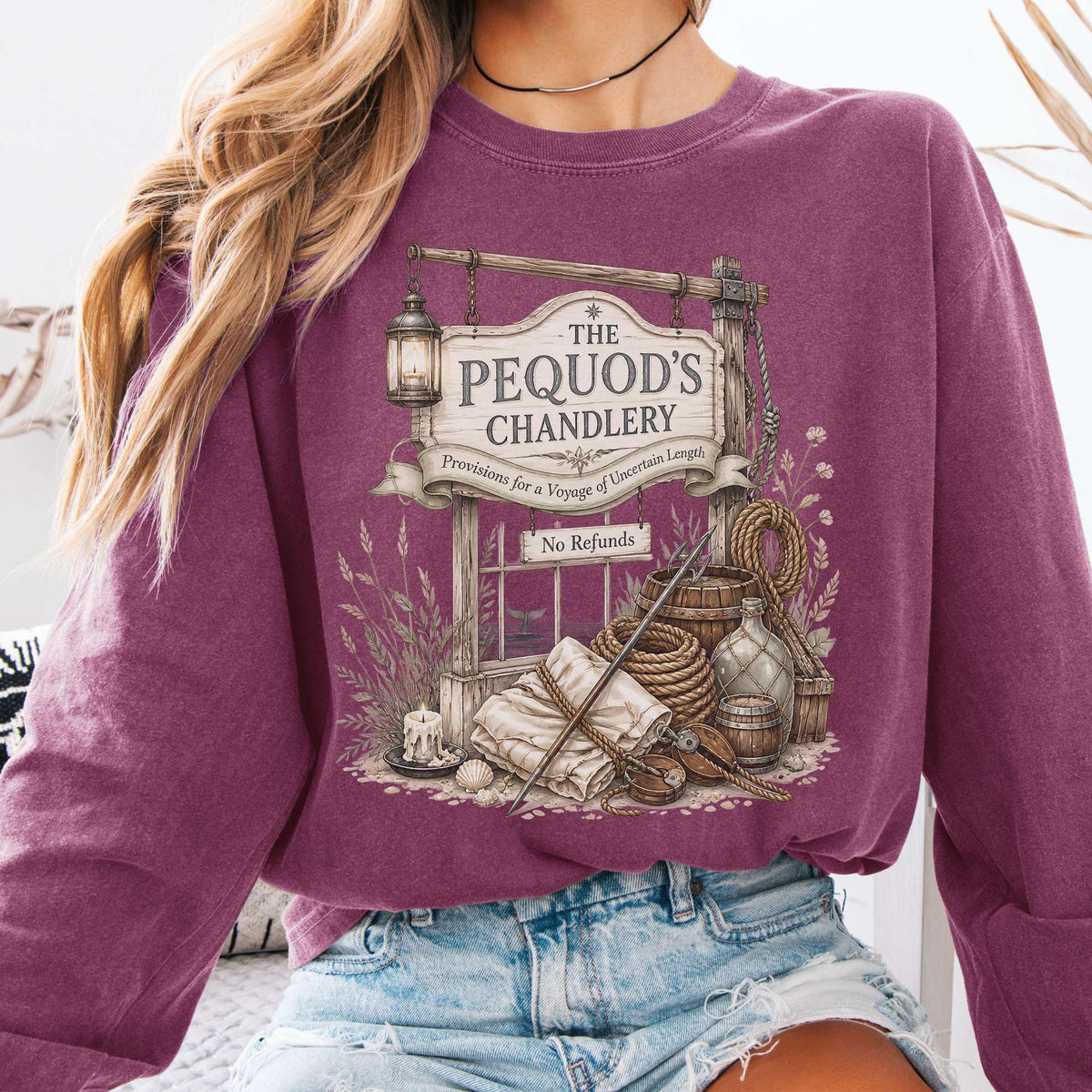 The Pequod's Chandlery Moby-Dick Literary Long Sleeve