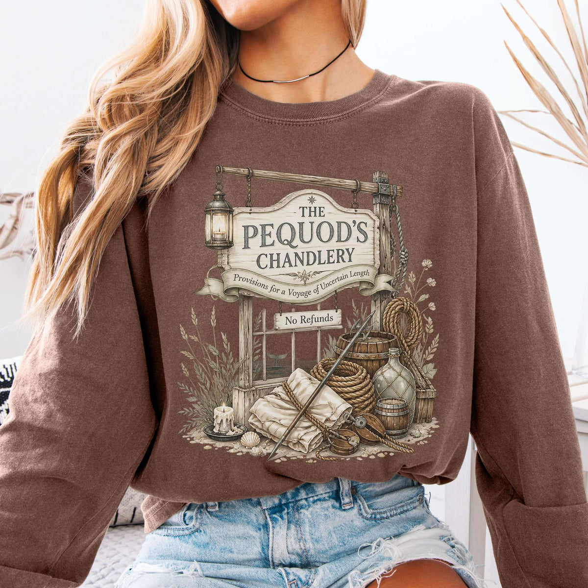 The Pequod's Chandlery Moby-Dick Literary Long Sleeve