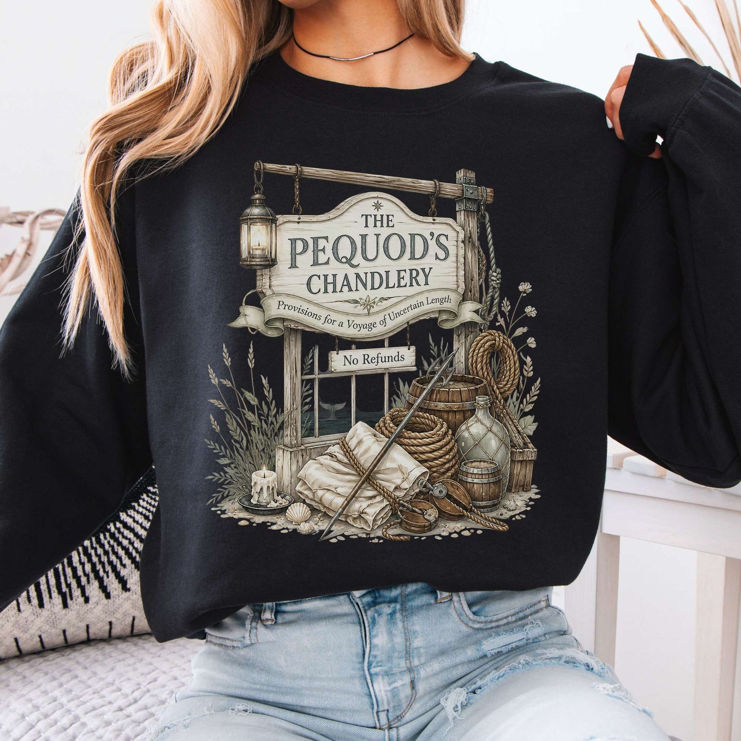 The Pequod's Chandlery Moby-Dick Literary Sweatshirt