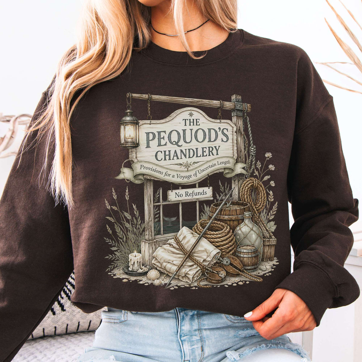 The Pequod's Chandlery Moby-Dick Literary Sweatshirt