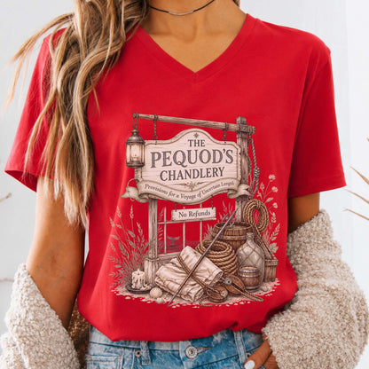 The Pequod's Chandlery Moby-Dick Literary V-Neck