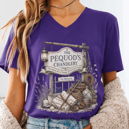 The Pequod's Chandlery Moby-Dick Literary V-Neck