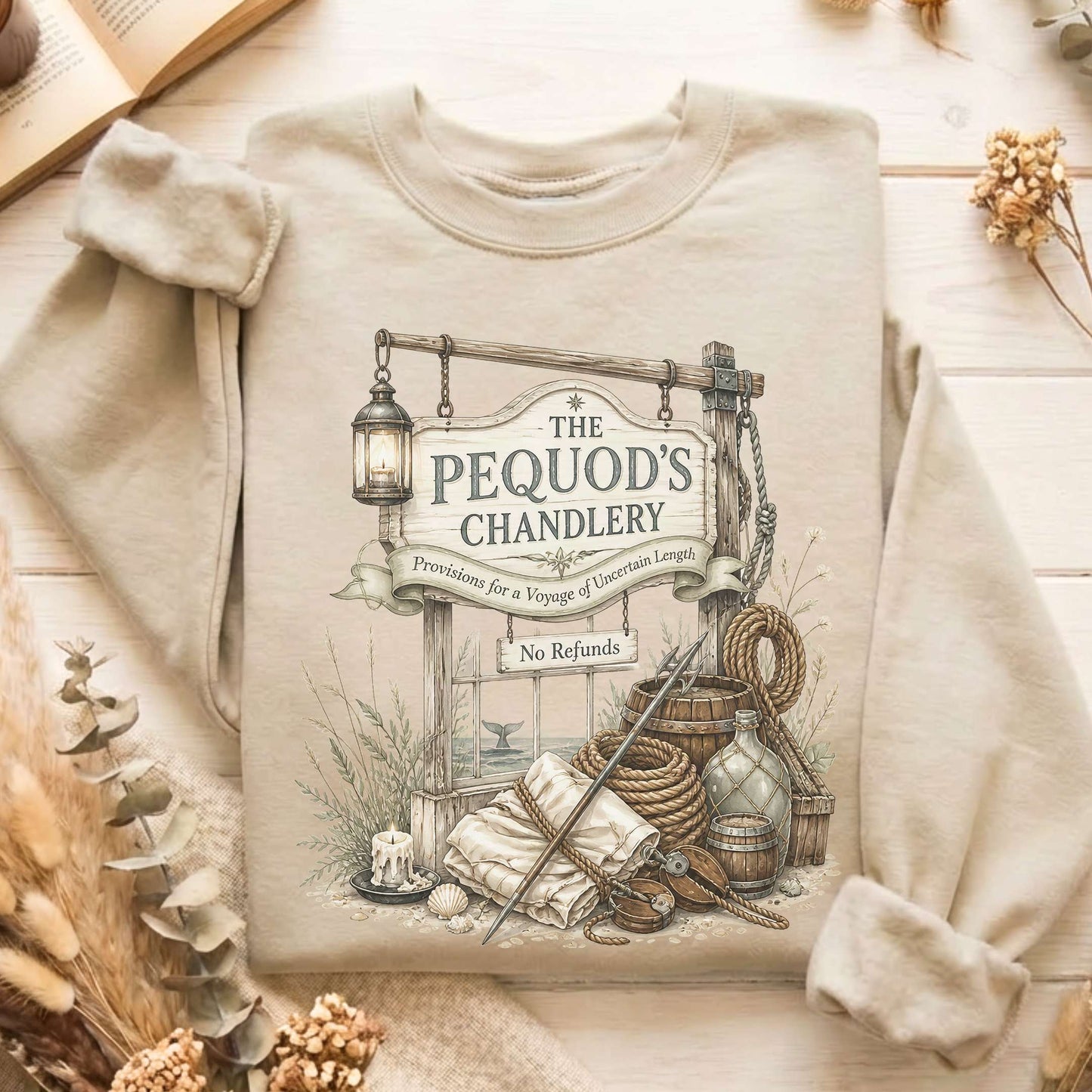 The Pequod's Chandlery Moby-Dick Literary Sweatshirt