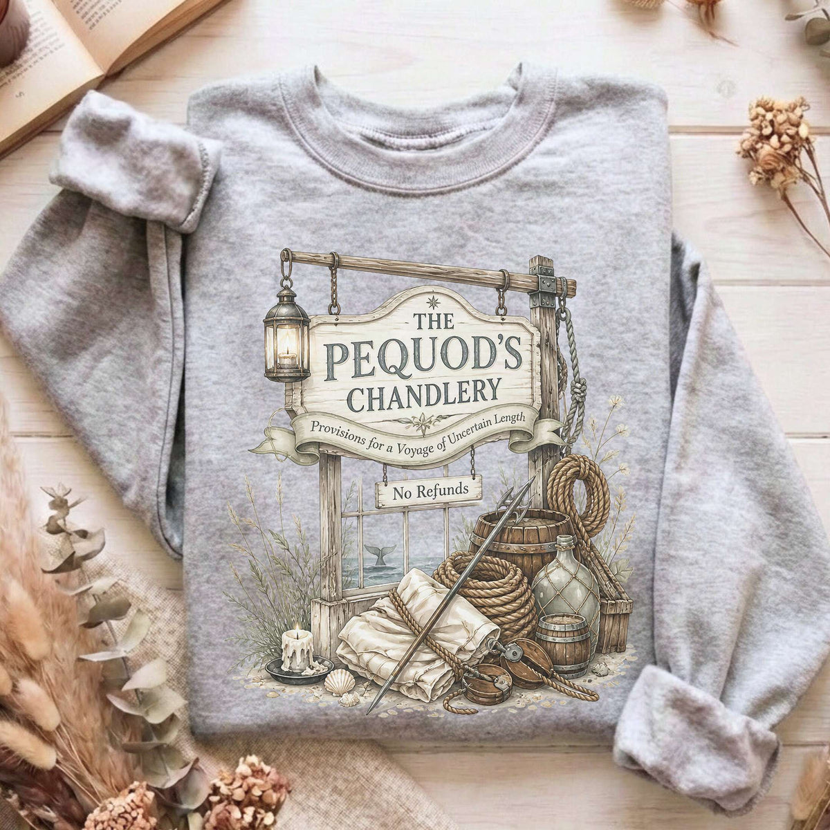 The Pequod's Chandlery Moby-Dick Literary Sweatshirt