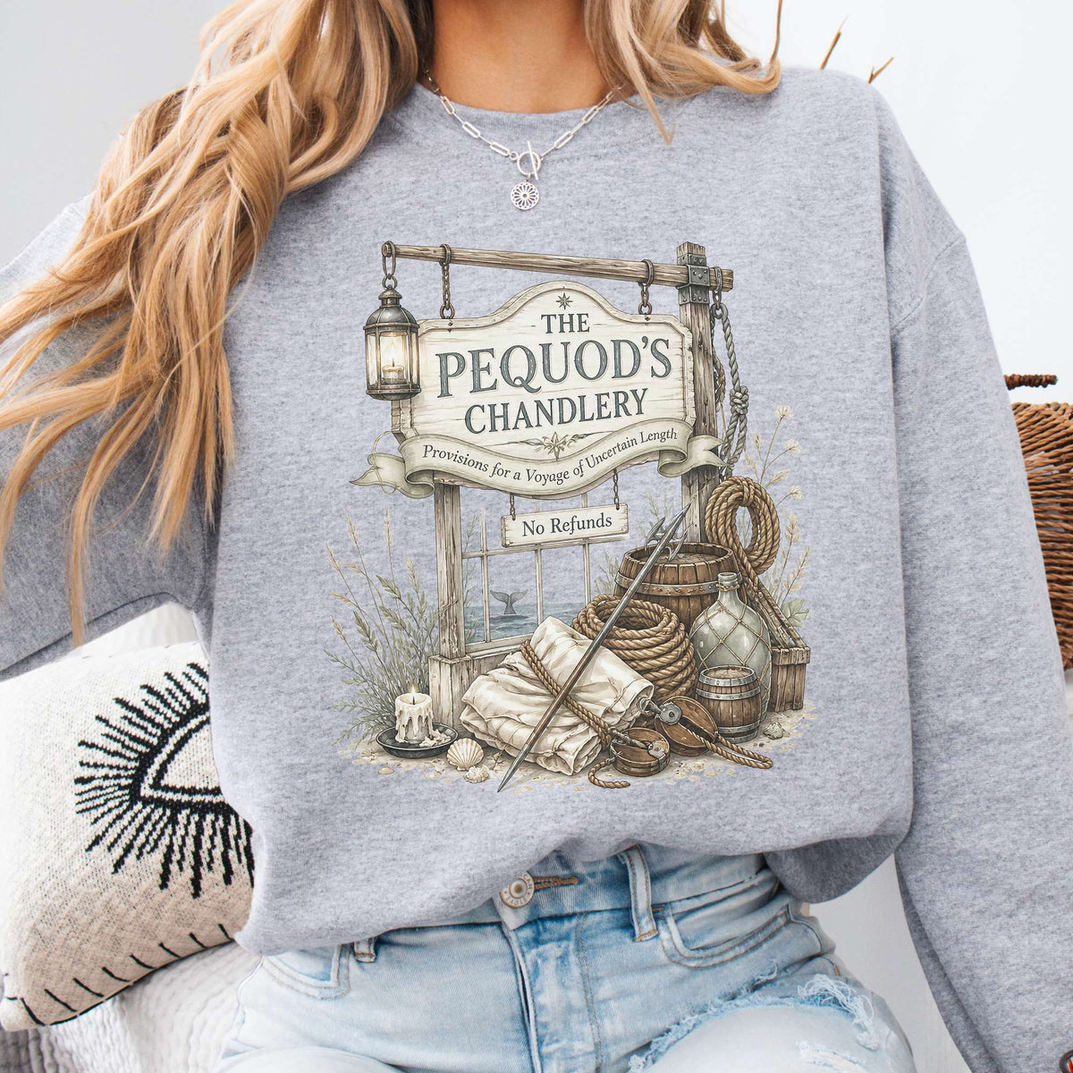 The Pequod's Chandlery Moby-Dick Literary Sweatshirt