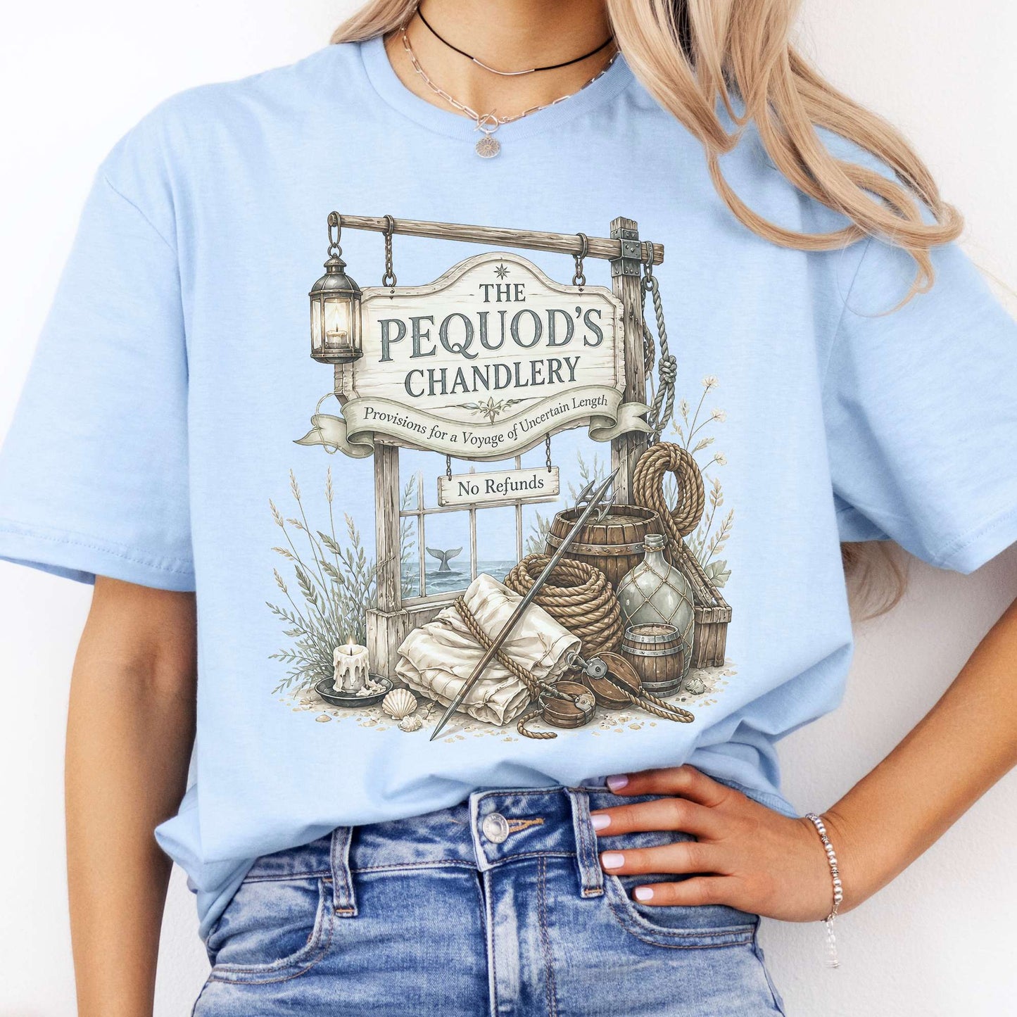 The Pequod's Chandlery Moby-Dick Literary T-Shirt