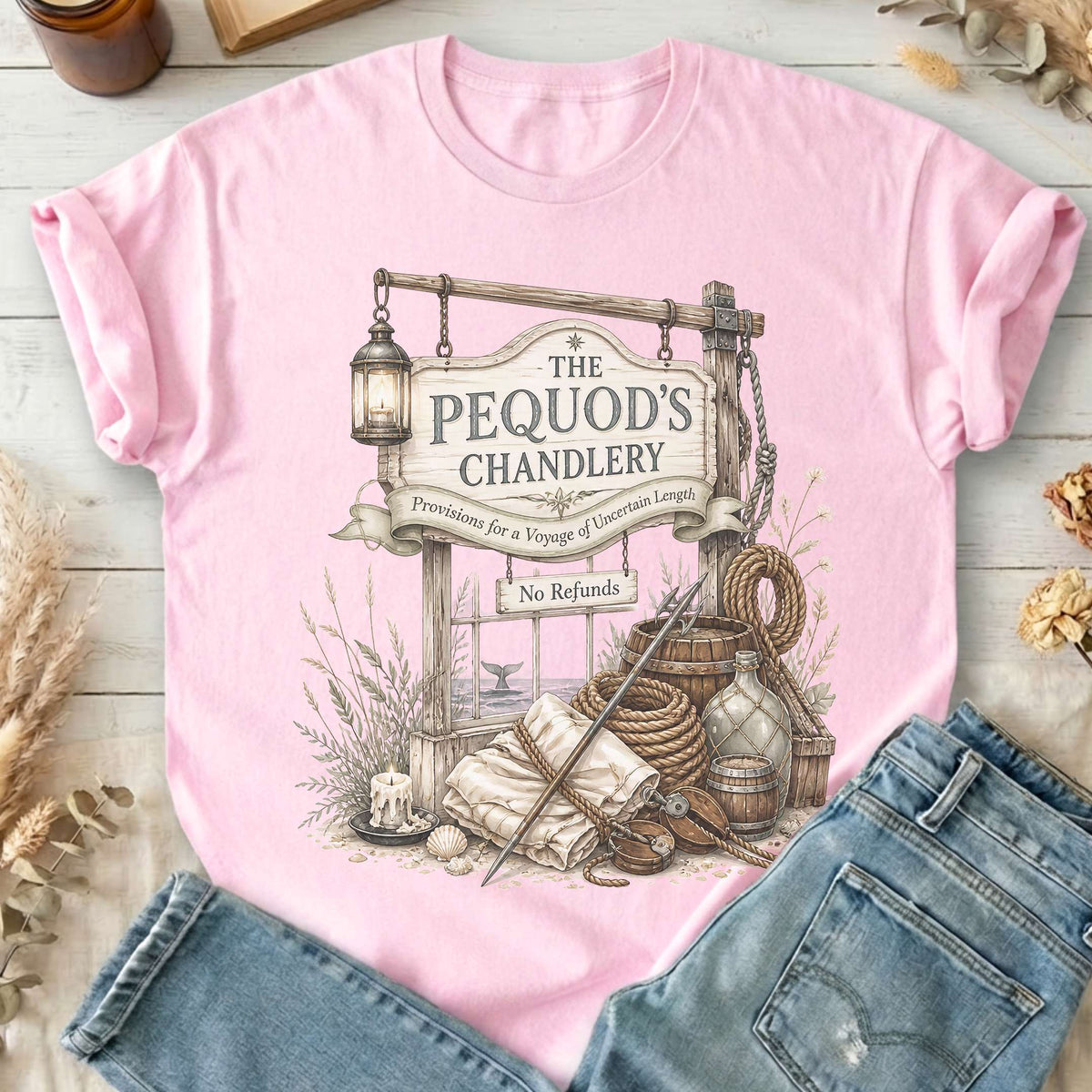 The Pequod's Chandlery Moby-Dick Literary T-Shirt