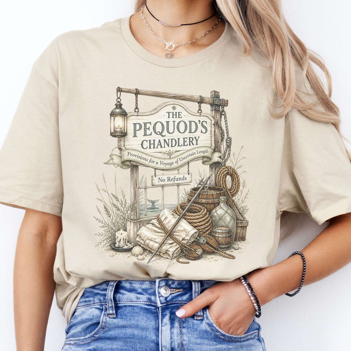 The Pequod's Chandlery Moby-Dick Literary T-Shirt