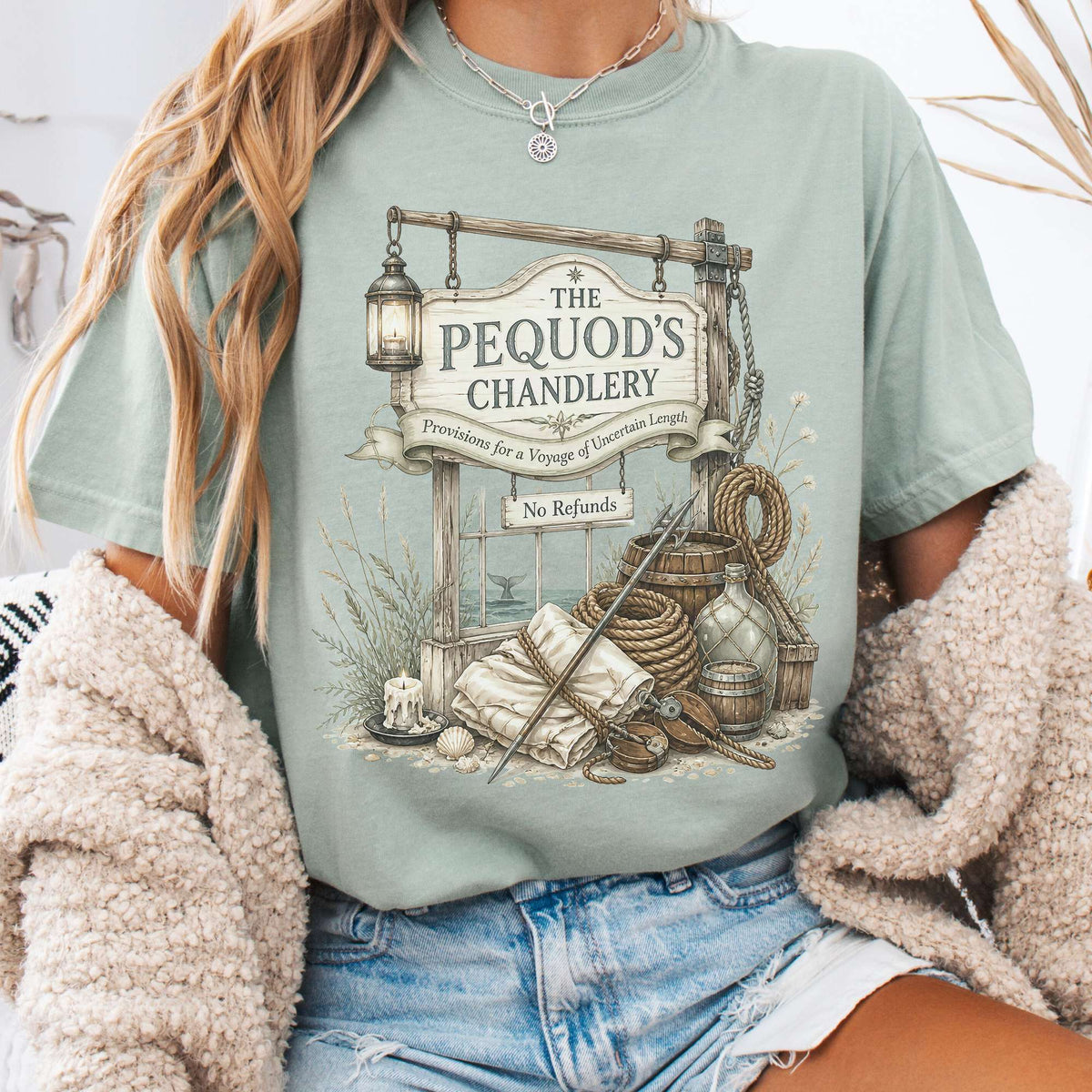 The Pequod's Chandlery Moby-Dick Literary T-Shirt
