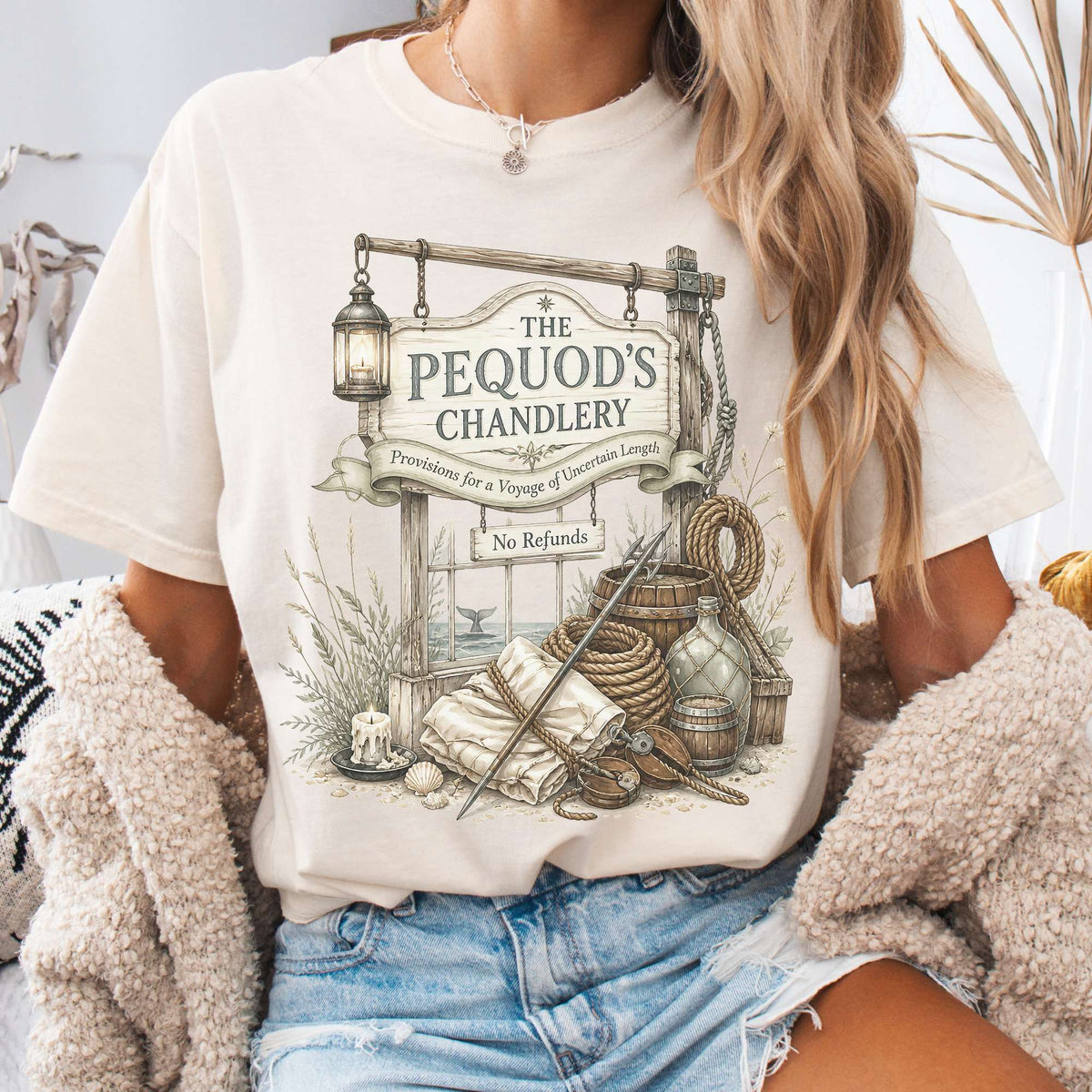 The Pequod's Chandlery Moby-Dick Literary T-Shirt