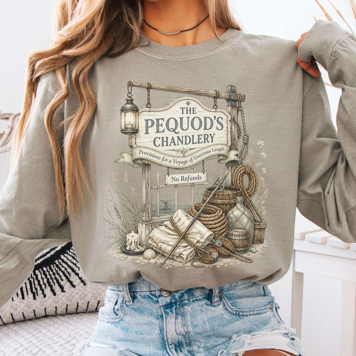 The Pequod's Chandlery Moby-Dick Literary Long Sleeve
