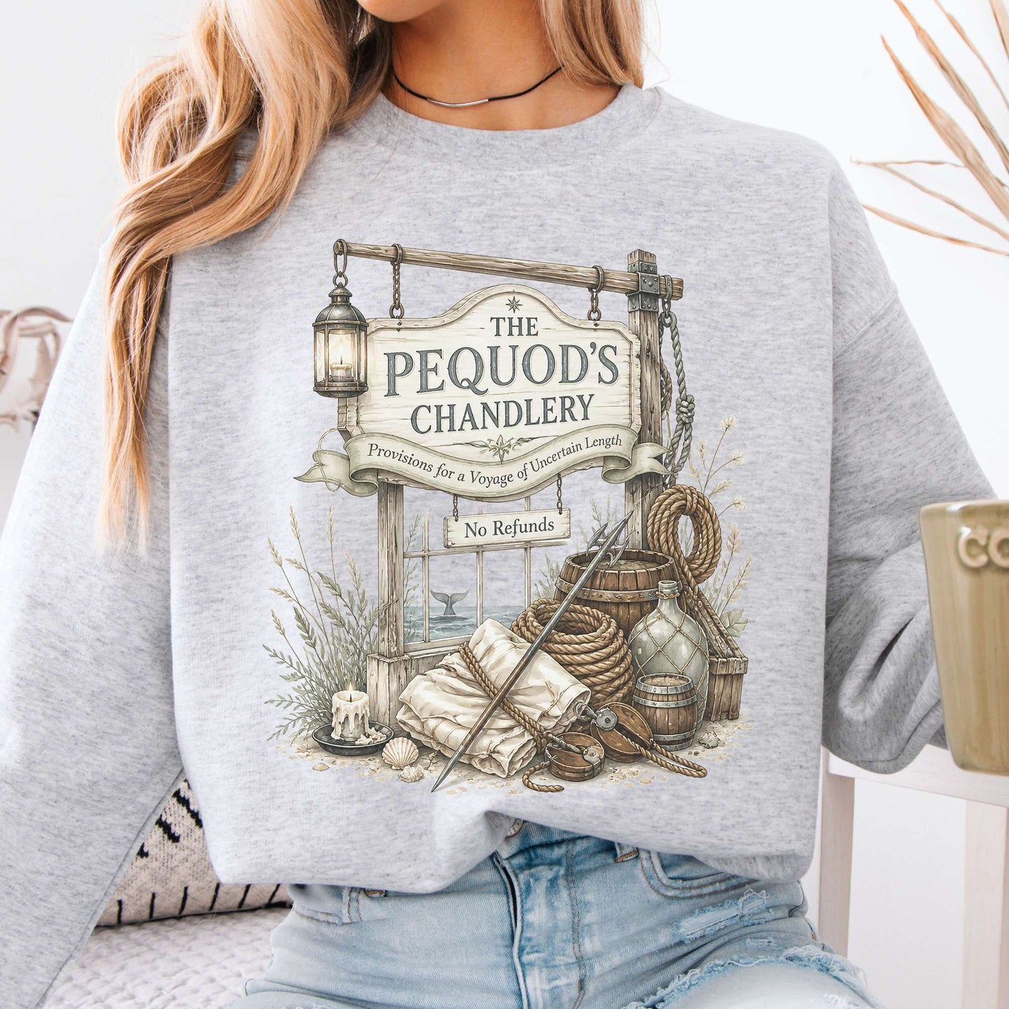 The Pequod's Chandlery Moby-Dick Literary Sweatshirt