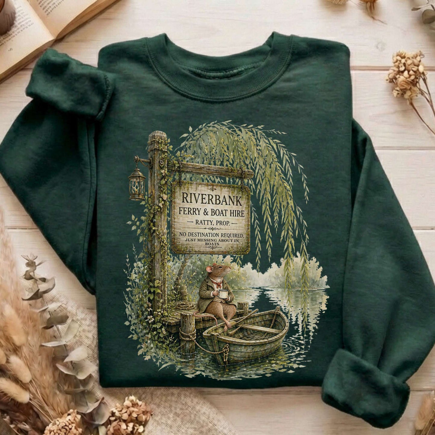 Riverbank Ferry and Boat Hire Wind in the Willows Sweatshirt