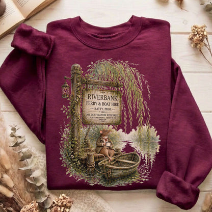 Riverbank Ferry and Boat Hire Wind in the Willows Sweatshirt
