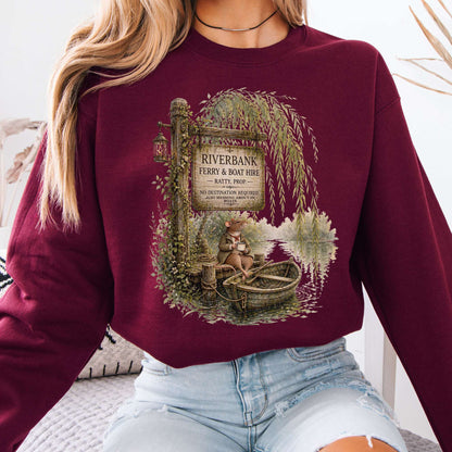 Riverbank Ferry and Boat Hire Wind in the Willows Sweatshirt