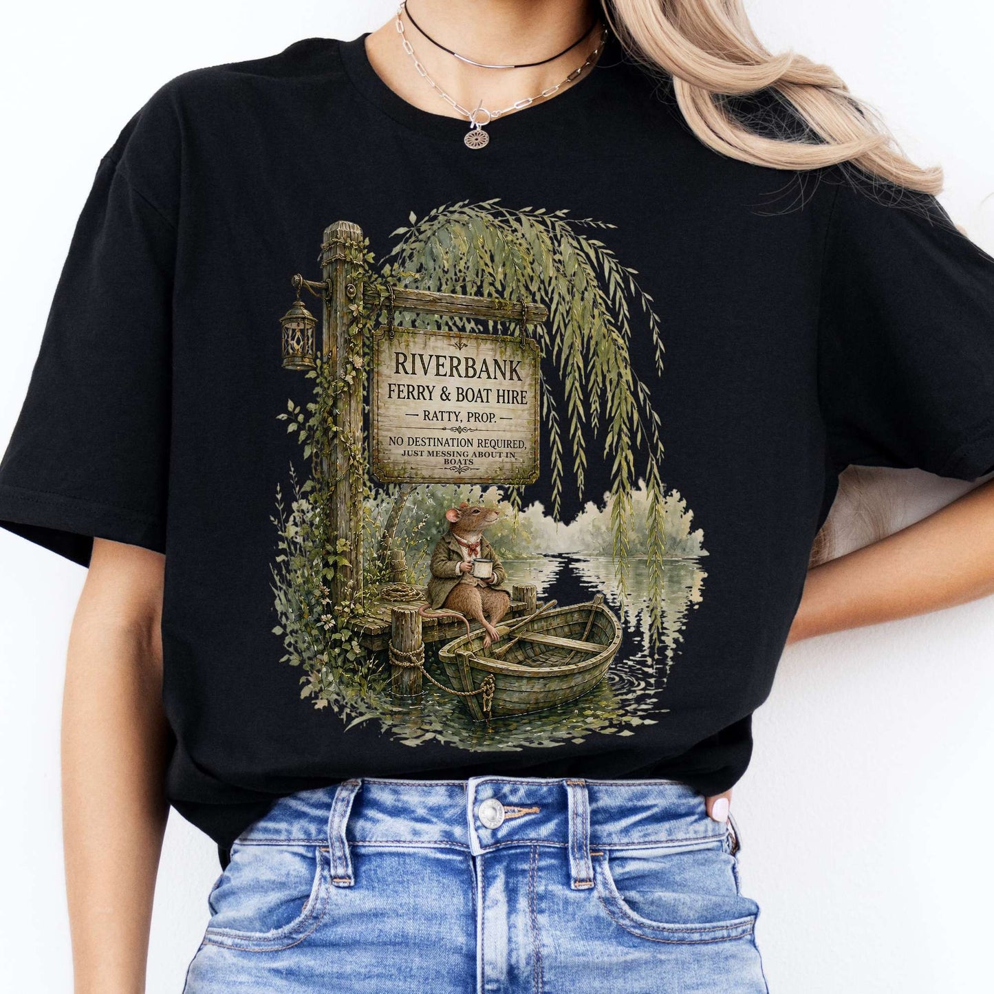 Riverbank Ferry and Boat Hire Wind in the Willows T-Shirt