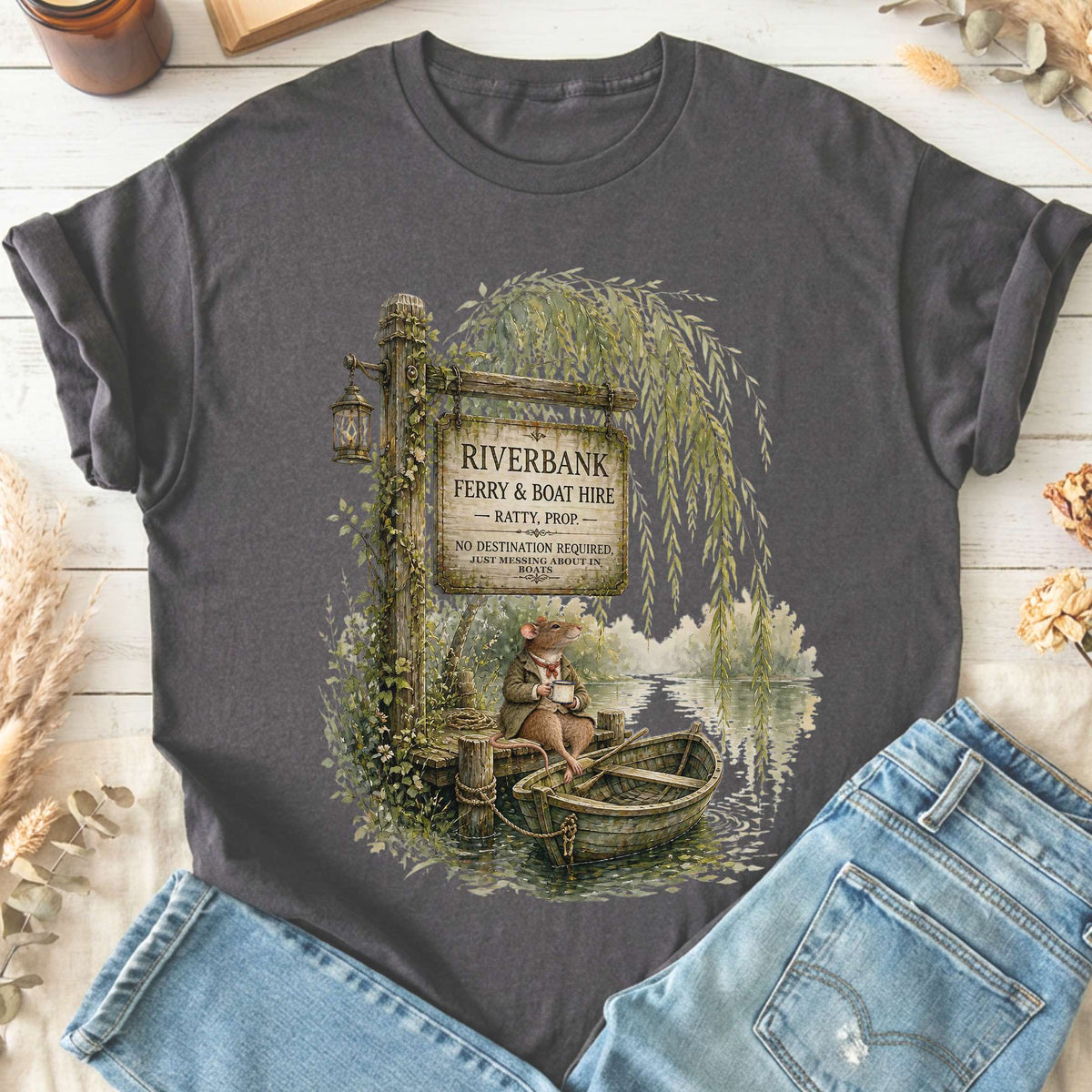 Riverbank Ferry and Boat Hire Wind in the Willows T-Shirt