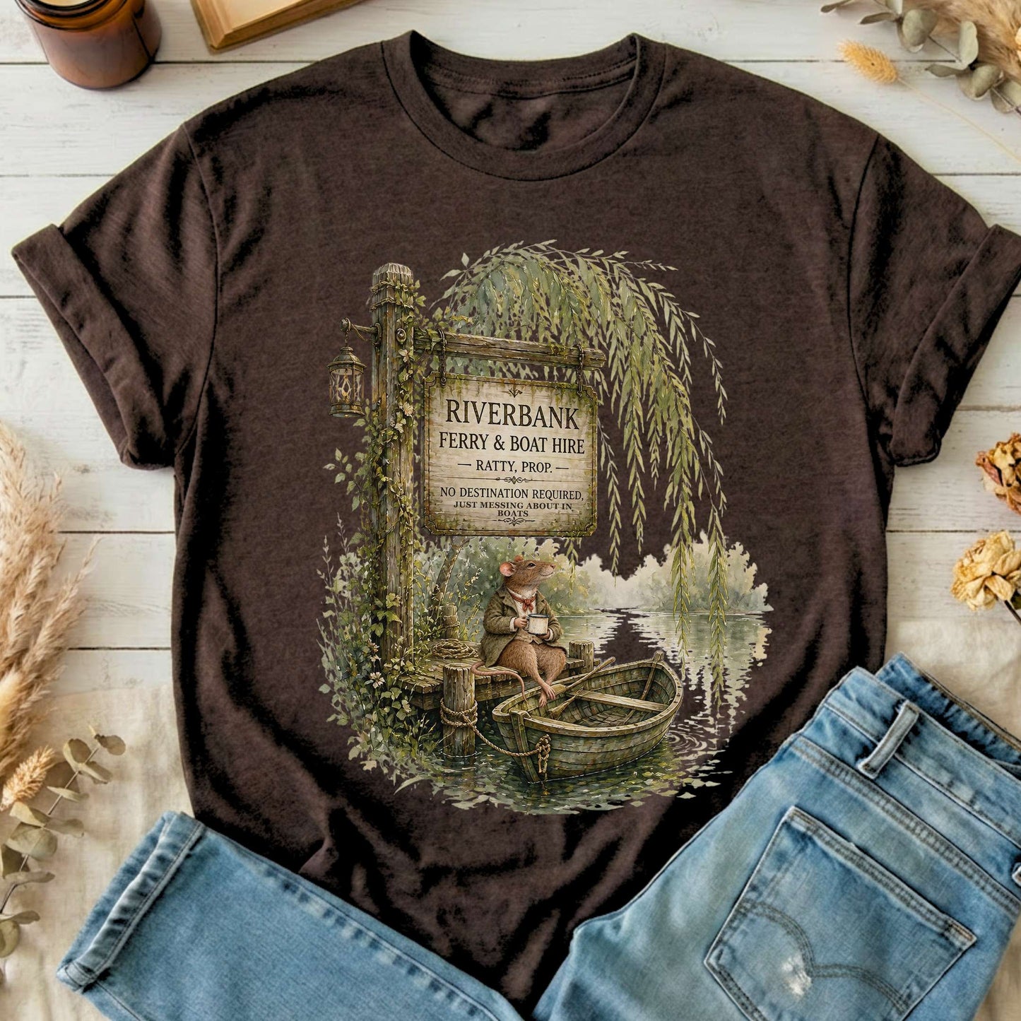 Riverbank Ferry and Boat Hire Wind in the Willows T-Shirt