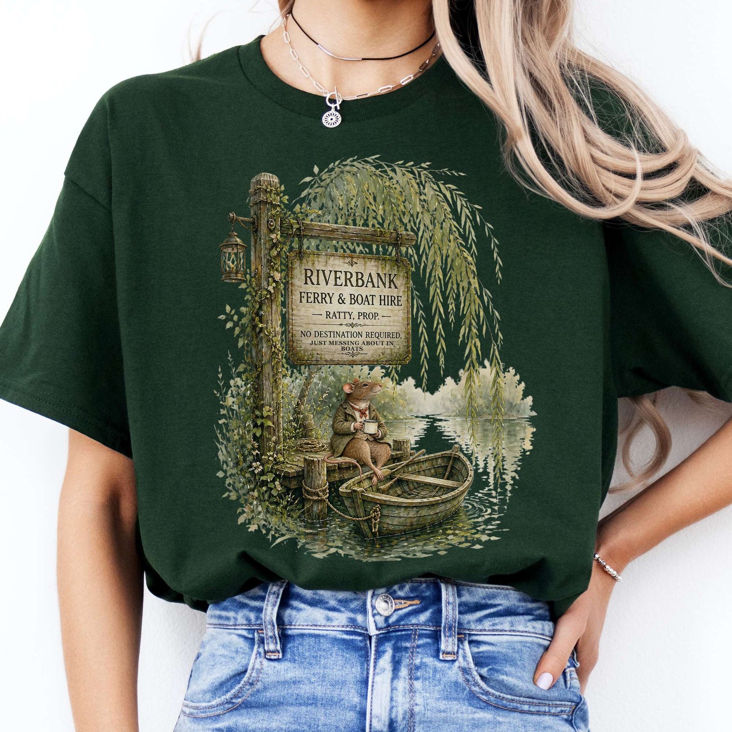 Riverbank Ferry and Boat Hire Wind in the Willows T-Shirt