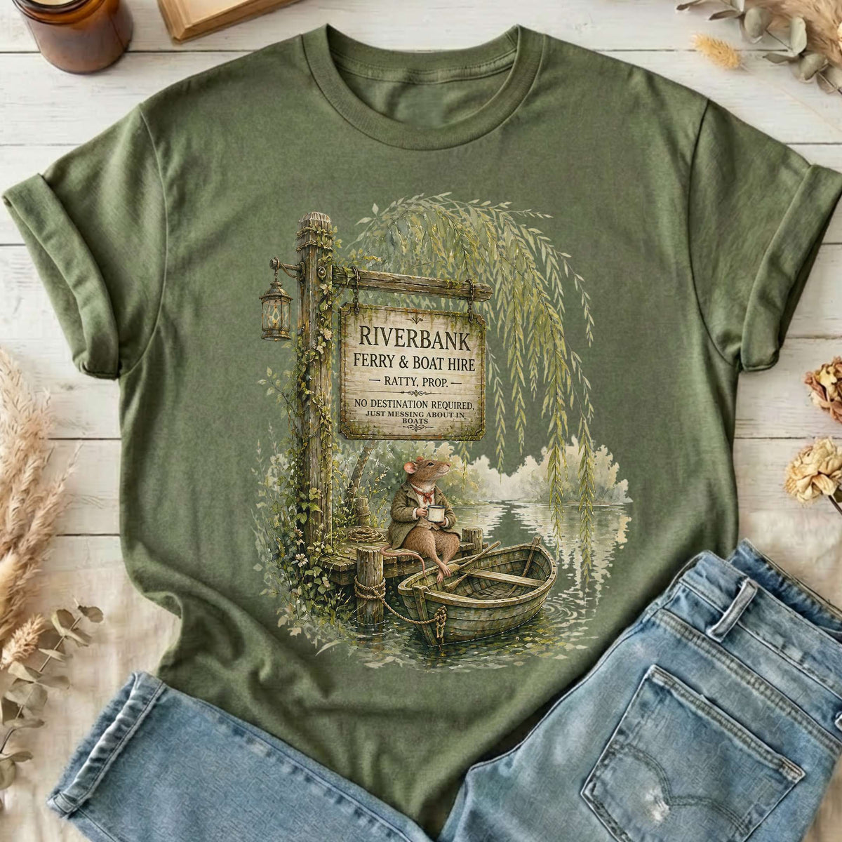 Riverbank Ferry and Boat Hire Wind in the Willows T-Shirt