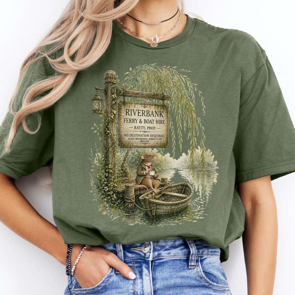 Riverbank Ferry and Boat Hire Wind in the Willows T-Shirt