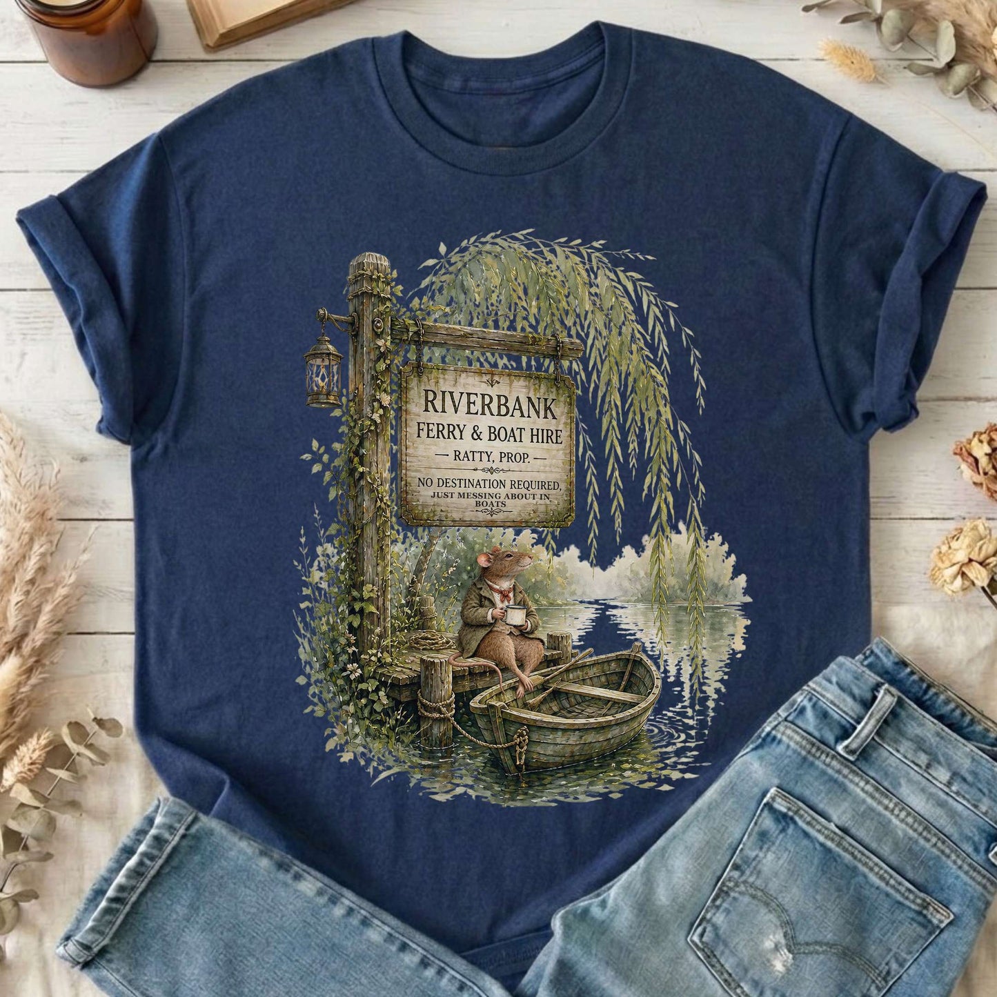 Riverbank Ferry and Boat Hire Wind in the Willows T-Shirt
