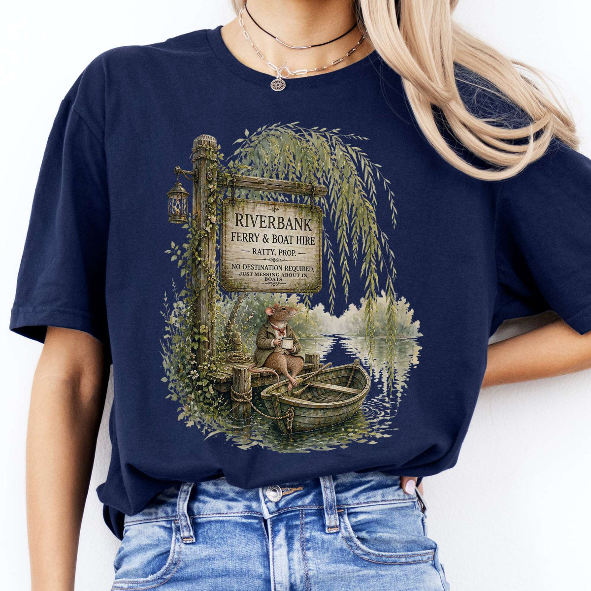 Riverbank Ferry and Boat Hire Wind in the Willows T-Shirt