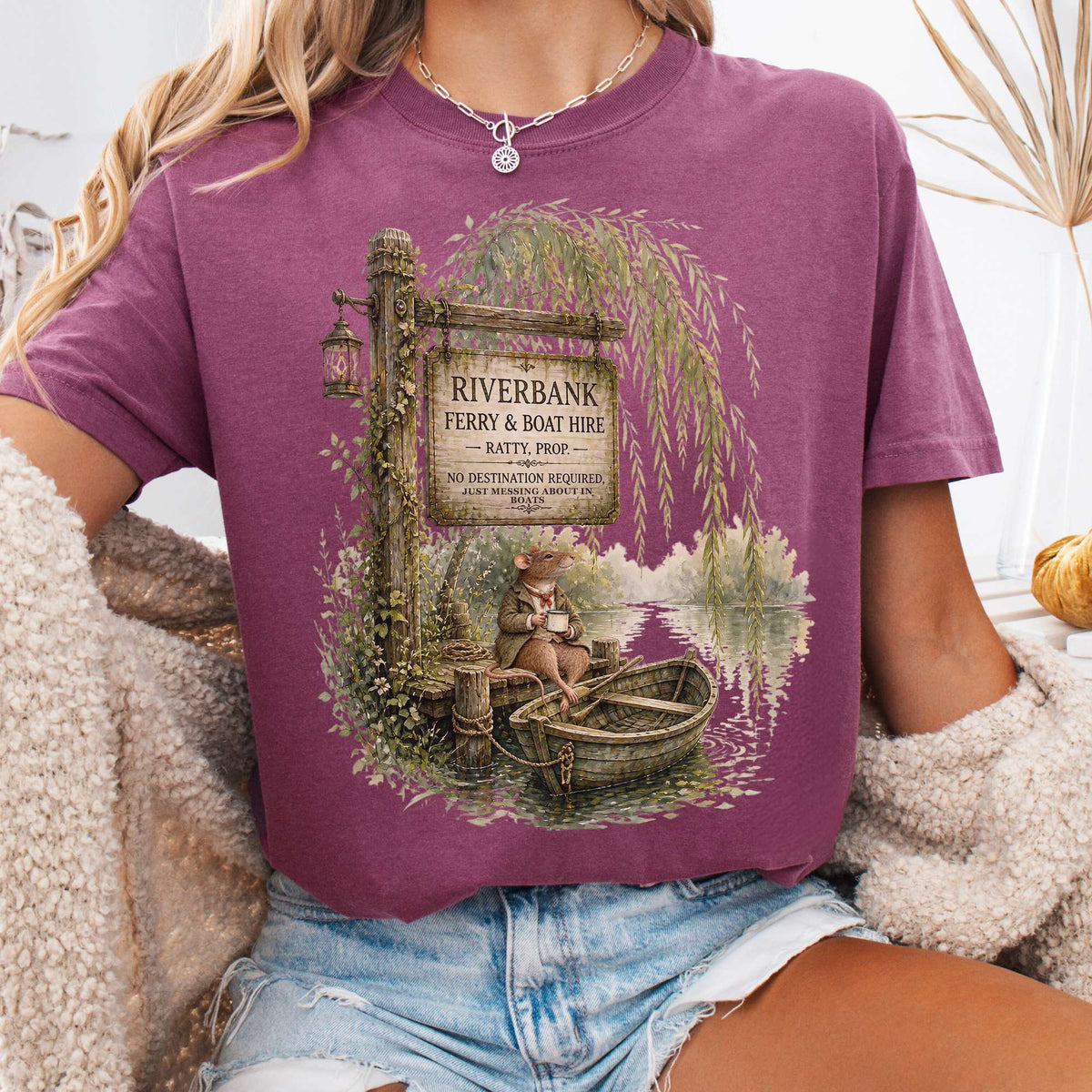 Riverbank Ferry and Boat Hire Wind in the Willows T-Shirt