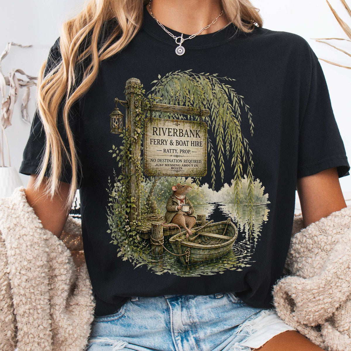 Riverbank Ferry and Boat Hire Wind in the Willows T-Shirt