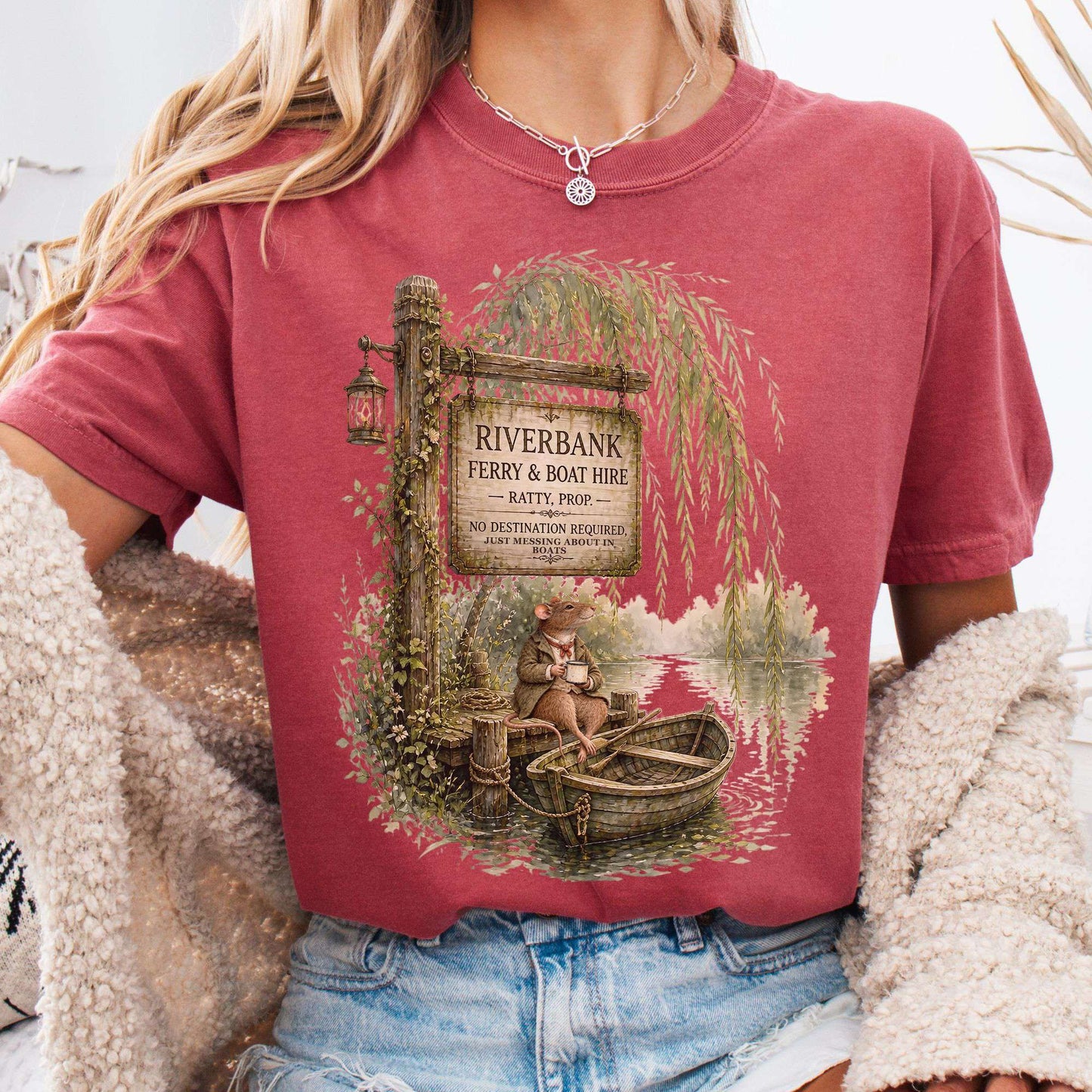 Riverbank Ferry and Boat Hire Wind in the Willows T-Shirt