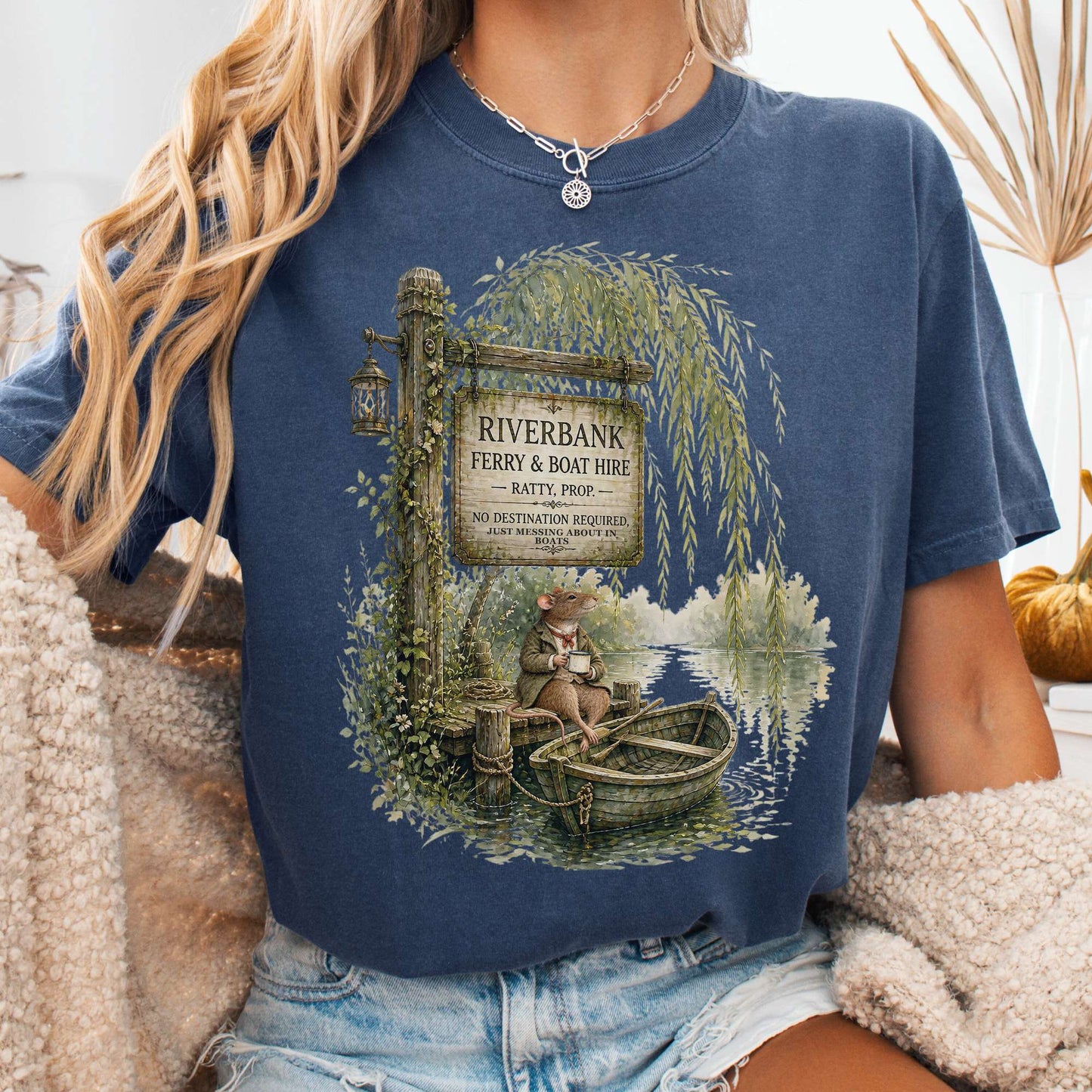 Riverbank Ferry and Boat Hire Wind in the Willows T-Shirt