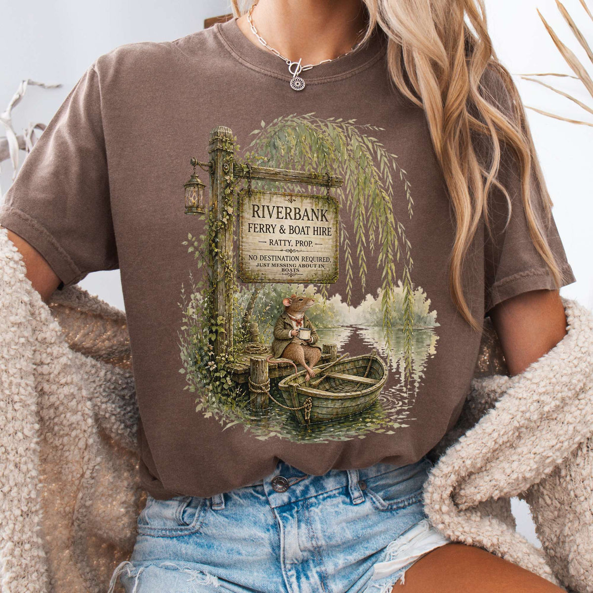 Riverbank Ferry and Boat Hire Wind in the Willows T-Shirt