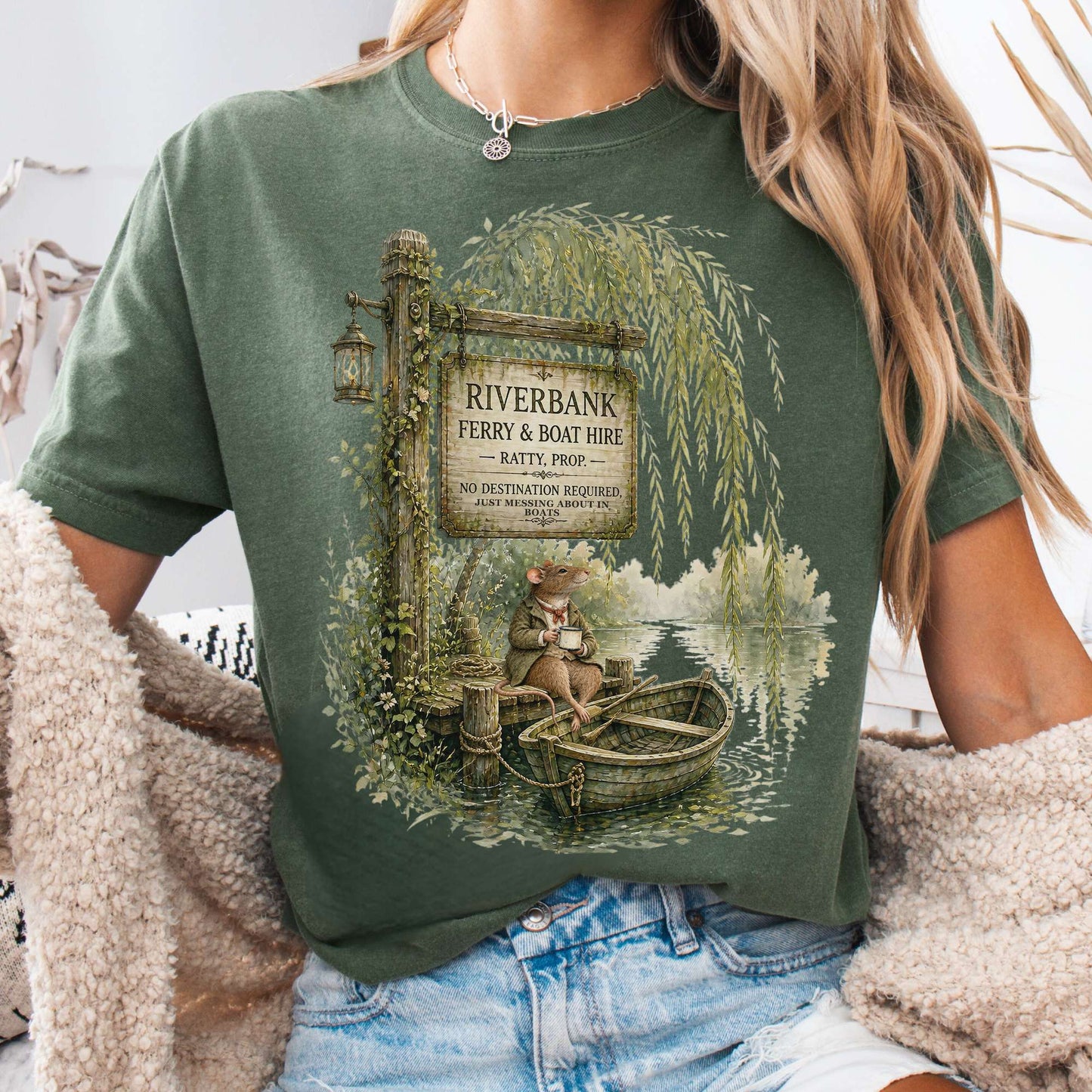 Riverbank Ferry and Boat Hire Wind in the Willows T-Shirt