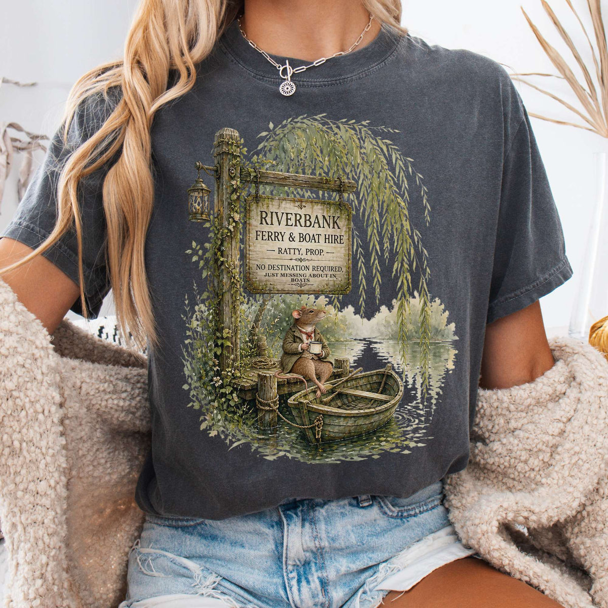 Riverbank Ferry and Boat Hire Wind in the Willows T-Shirt