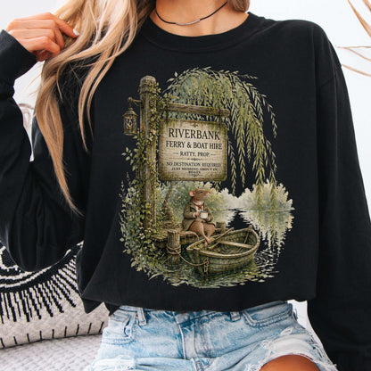 Riverbank Ferry and Boat Hire Wind in the Willows Long Sleeve