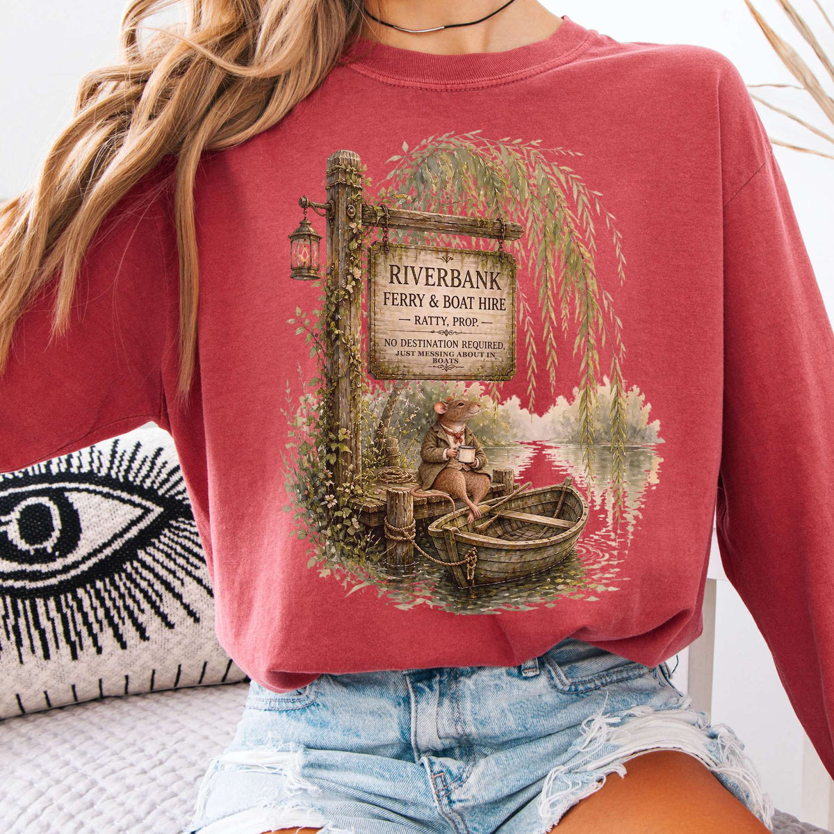 Riverbank Ferry and Boat Hire Wind in the Willows Long Sleeve