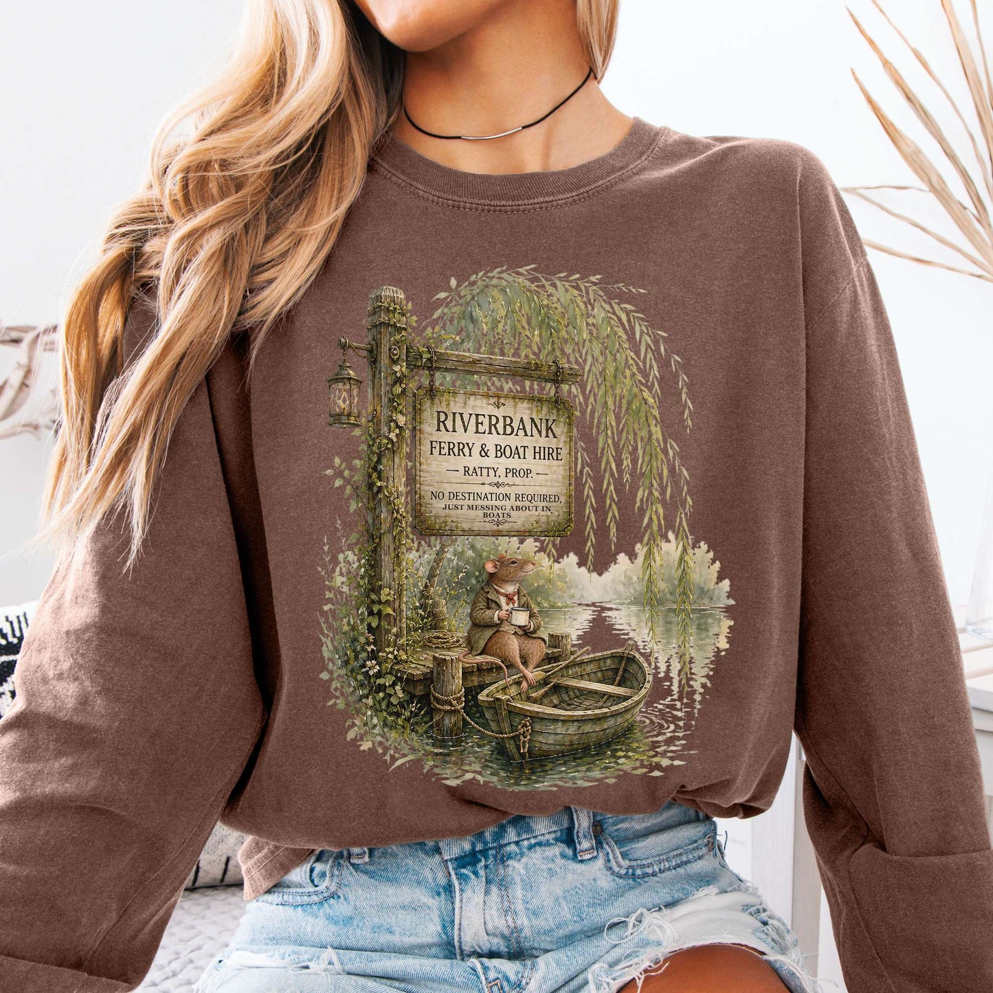 Riverbank Ferry and Boat Hire Wind in the Willows Long Sleeve