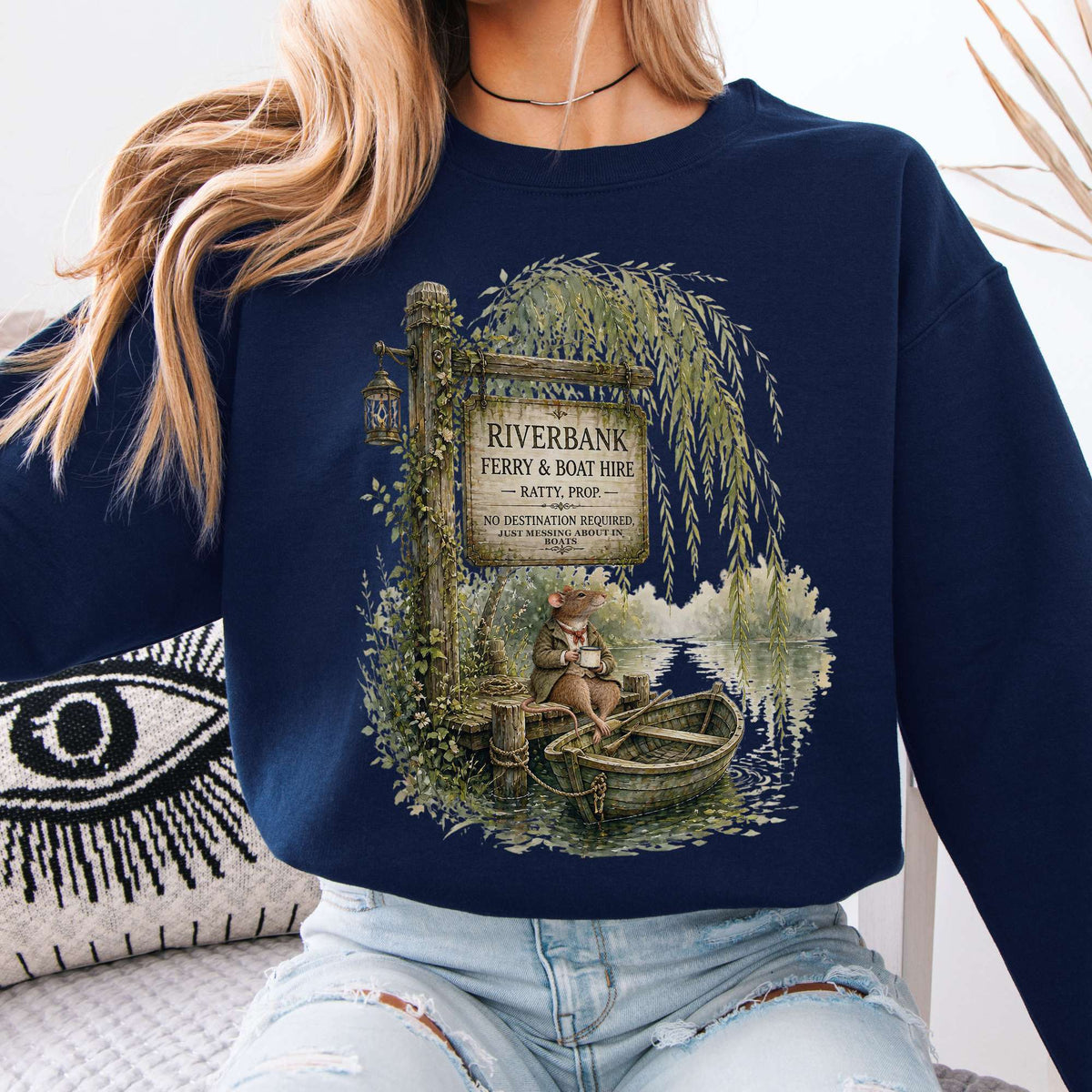 Riverbank Ferry and Boat Hire Wind in the Willows Sweatshirt