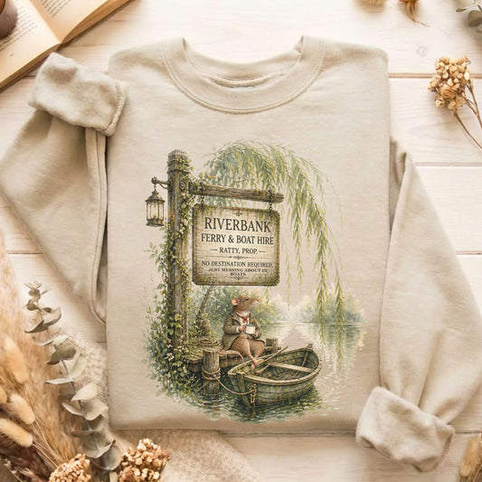 Riverbank Ferry and Boat Hire Wind in the Willows Sweatshirt