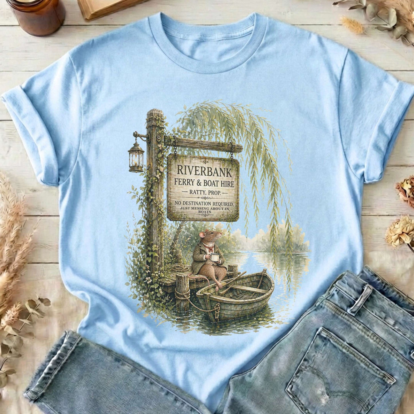 Riverbank Ferry and Boat Hire Wind in the Willows T-Shirt