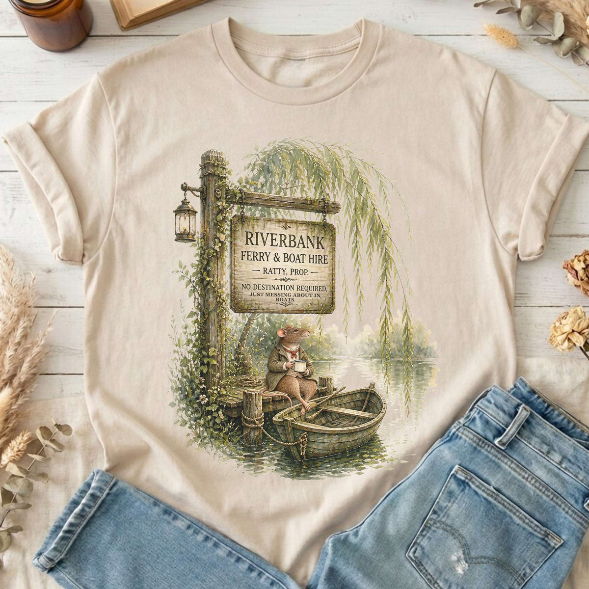 Riverbank Ferry and Boat Hire Wind in the Willows T-Shirt
